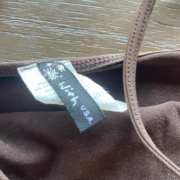 Vintage 90’s Body Con Brown Ultra Mini Dress - Picture 3 of 3